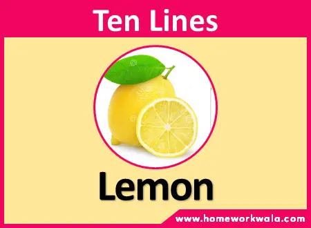 10 lines on Lemon in English