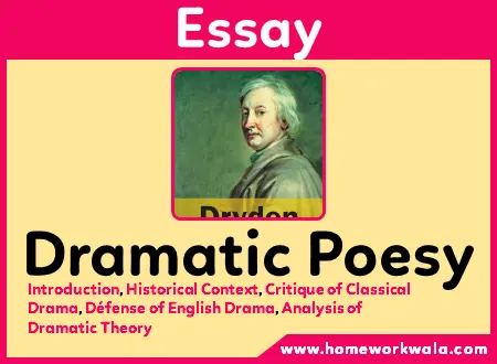 Essay on Dramatic Poesy in English
