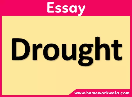 Essay on Drought in English