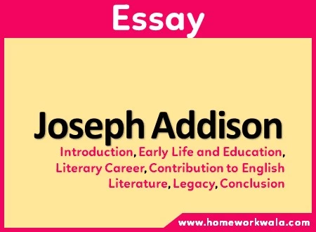 Essay on Joseph Addison in English