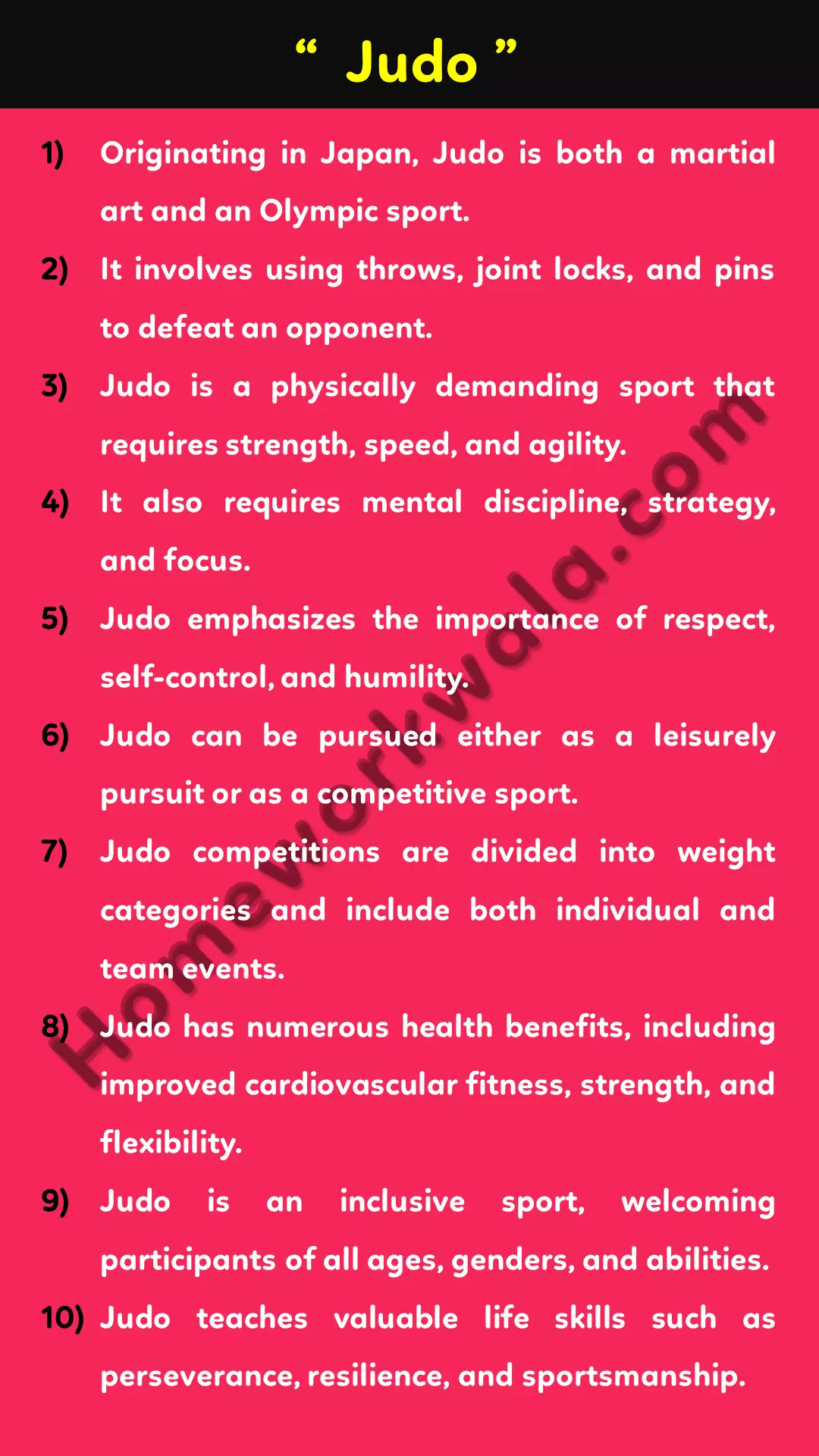 my favourite sport Judo