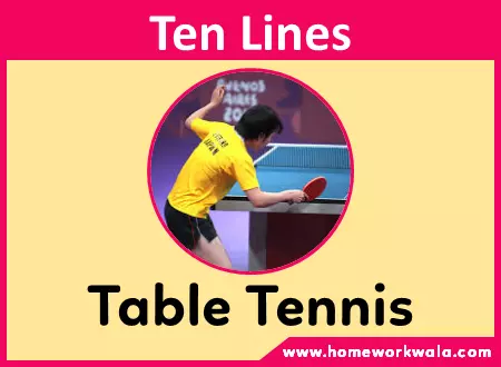 10 lines on my favourite sport Table Tennis