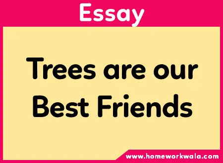 Essay on Trees are our best friends in English