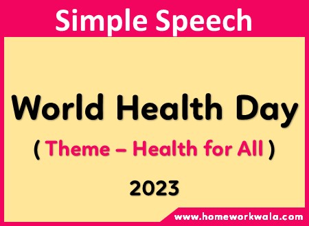 speech on world health day 2023