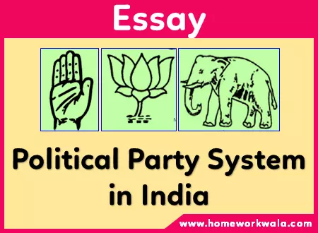 essay on Political Party System in India