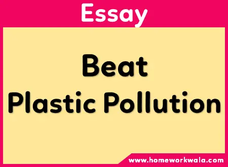 Essay on Beat Plastic Pollution