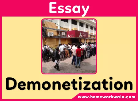Essay on Demonetization