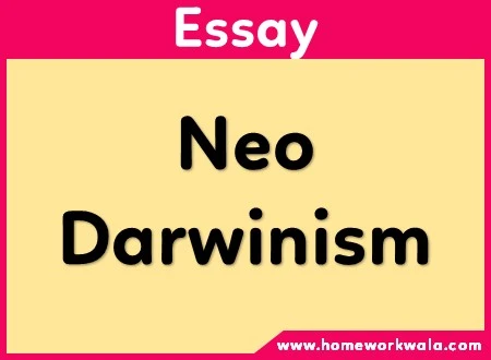 essay on Neo-Darwinism