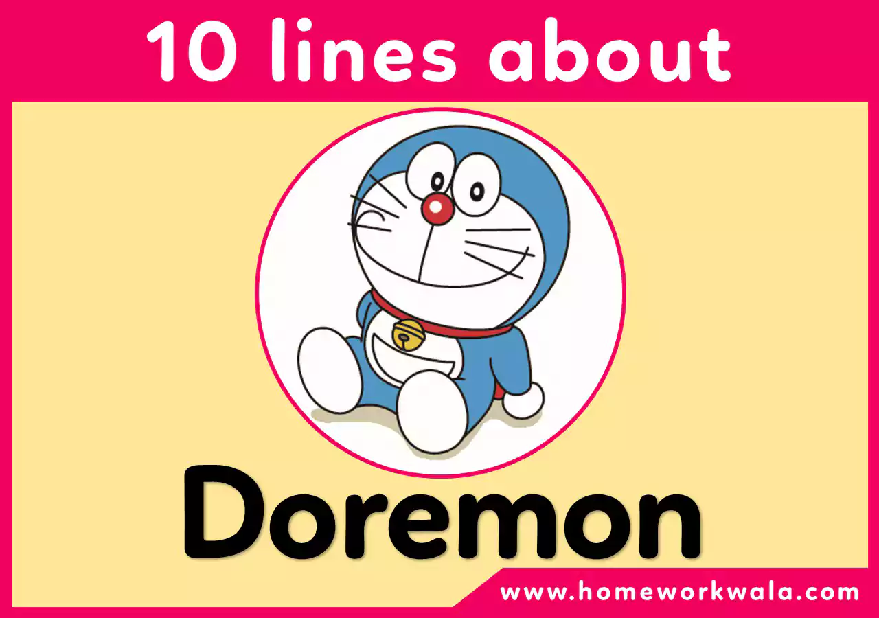 10 lines about my favourite cartoon character Doraemon