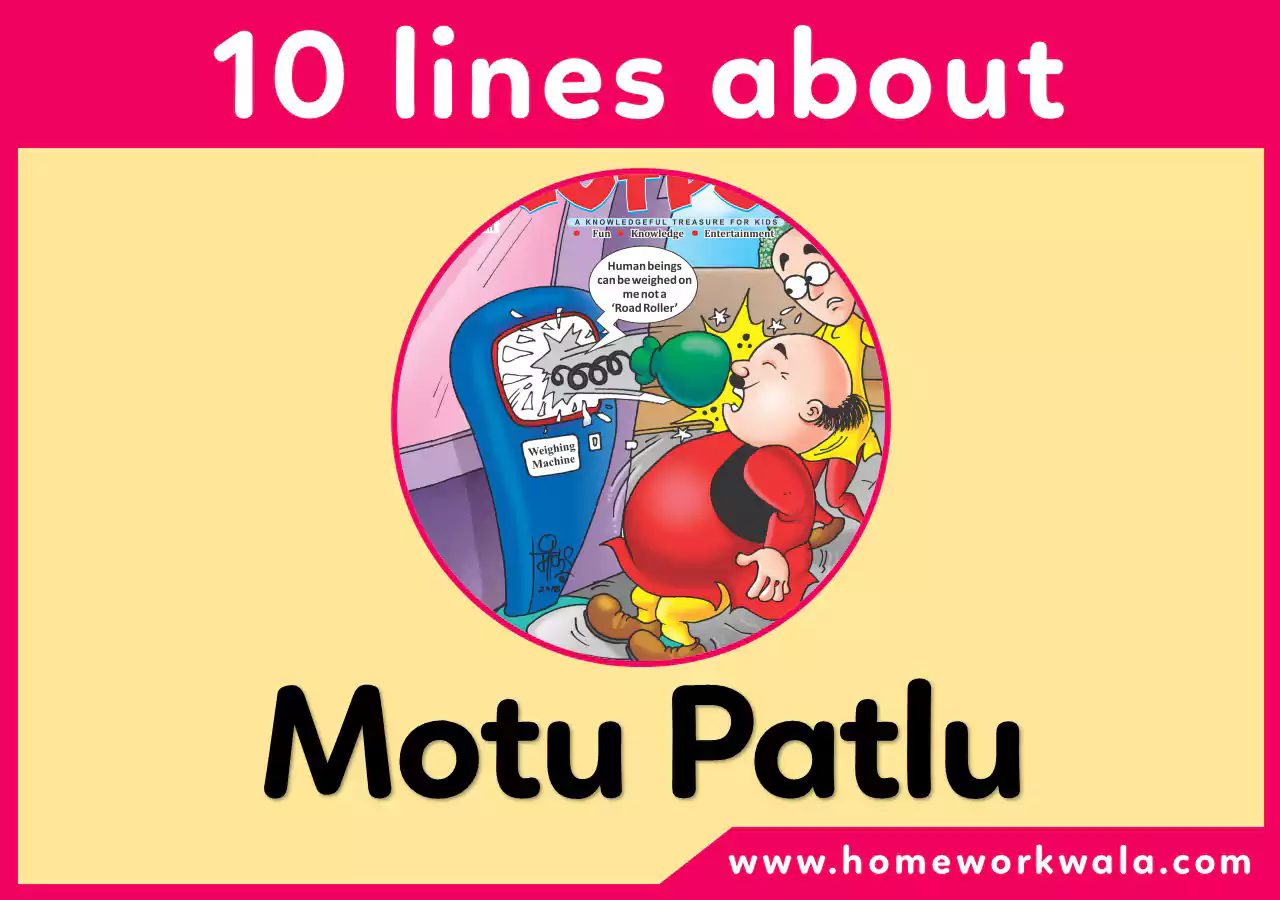 10 lines about my favourite cartoon character Motu Patlu
