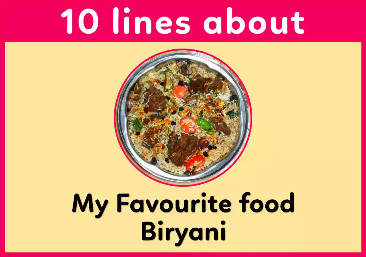 10 lines on my favourite food Biryani