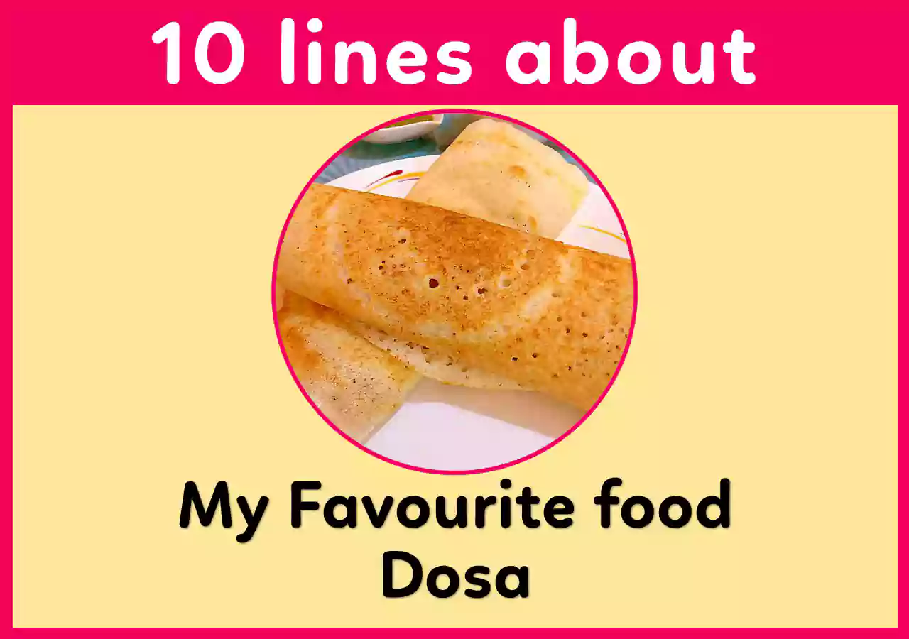 my favourite food dosa essay 10 lines