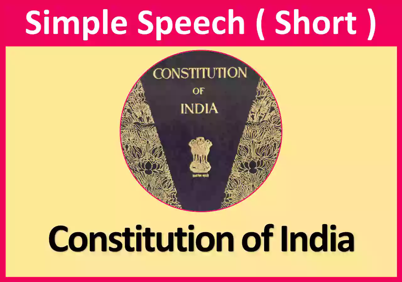 short and simple speech on Constitution of India